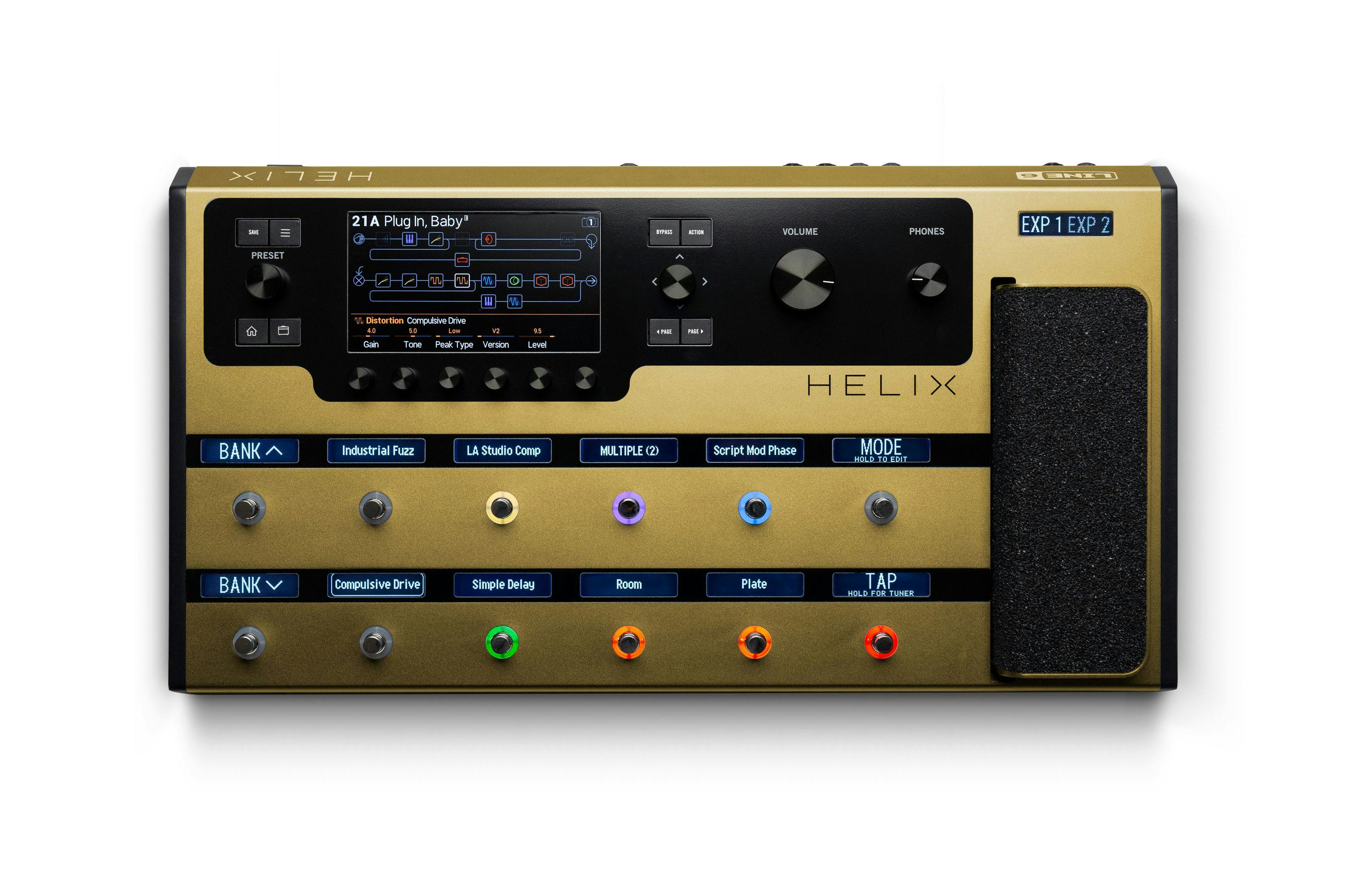 Line 6 Helix Floor Amp & FX Modelling Unit Limited Edition in Gold 